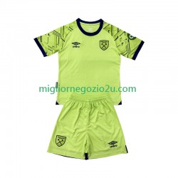 Maglia West Ham United Portiere Bambino Casa Divisa 2025-2026 Manica Corta