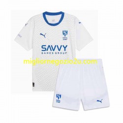Maglia Al-Hilal Bambino Trasferta Divisa 2024-2025 Manica Corta