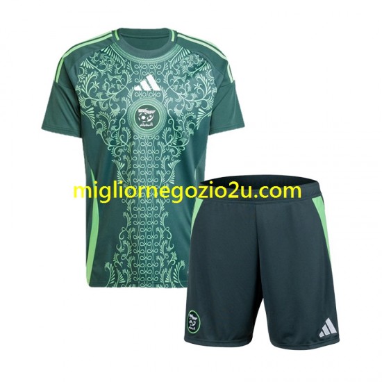 Maglia Algeria Bambino Trasferta Divisa 2024-2025 Manica Corta