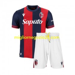 Maglia Bologna Bambino Casa Divisa 2024-2025 Manica Corta