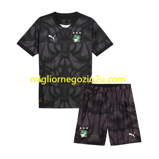 Maglia Costa d'Avorio Portiere Bambino Casa Divisa 2025 Manica Corta