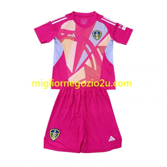 Maglia Leeds United Portiere Bambino Terza Divisa 2024-2025 Manica Corta