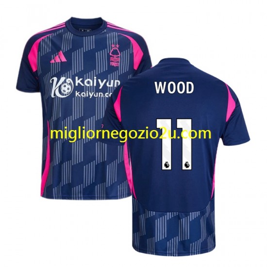 Maglia Nottingham Forest Chris Wood 11 Uomo Trasferta Divisa 2024-2025 Manica Corta