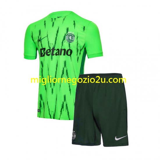 Maglia Sporting CP Bambino Terza Divisa 2024-2025 Manica Corta