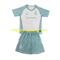 Maglia Werder Bremen Bambino Trasferta Divisa 2024-2025 Manica Corta