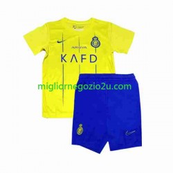 Maglia Al-Nassr Ronaldo 7 Bambino Casa Divisa 2023-2024 Manica Corta