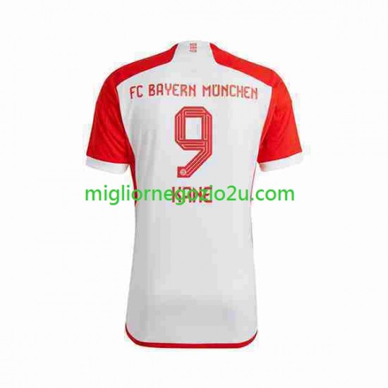 Maglia FC Bayern München Harry Kane 9 Uomo Casa Divisa 2023-2024 Manica Corta