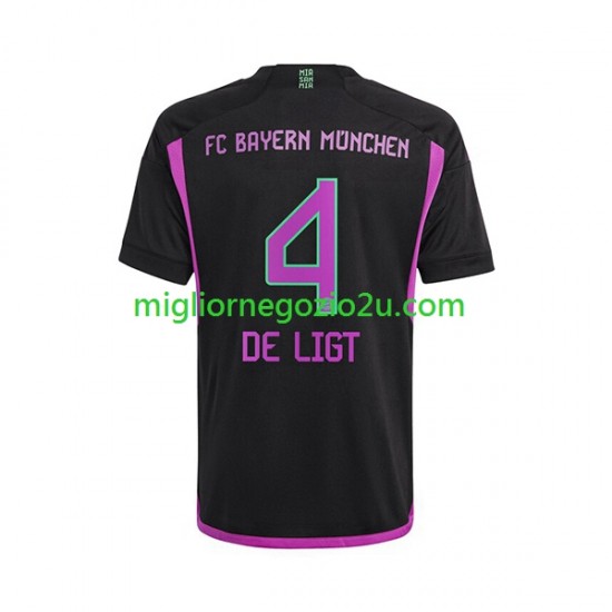 Maglia FC Bayern München Matthijs de Ligt 4 Uomo Trasferta Divisa 2023-2024 Manica Corta