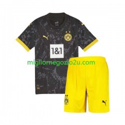 Maglia Borussia Dortmund Bambino Trasferta Divisa 2023-2024 Manica Corta