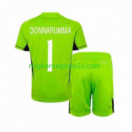 Maglia Italia Donnarumma 1 Portiere Bambino Casa Divisa 2023 Manica Corta