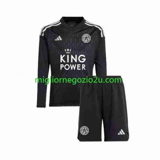 Maglia Leicester City Portiere Bambino Terza Divisa 2023-2024 Manica Lunga