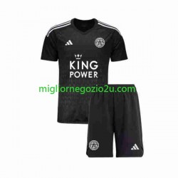 Maglia Leicester City Portiere Bambino Terza Divisa 2023-2024 Manica Corta