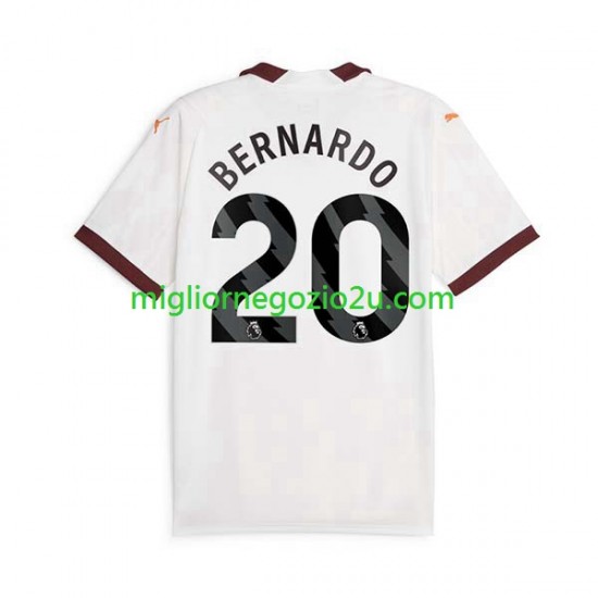 Maglia Manchester City Bernardo Silva 20 Uomo Trasferta Divisa 2023-2024 Manica Corta