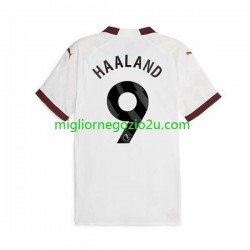 Maglia Manchester City Erling Haaland 9 Uomo Trasferta Divisa 2023-2024 Manica Corta
