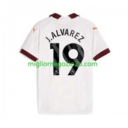 Maglia Manchester City Julian Alvarez 19 Uomo Trasferta Divisa 2023-2024 Manica Corta