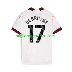 Maglia Manchester City Kevin De Bruyne 17 Uomo Trasferta Divisa 2023-2024 Manica Corta