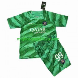 Maglia Paris Saint-Germain Donnarumma 99 Portiere Bambino Casa Divisa 2023-2024 Manica Corta