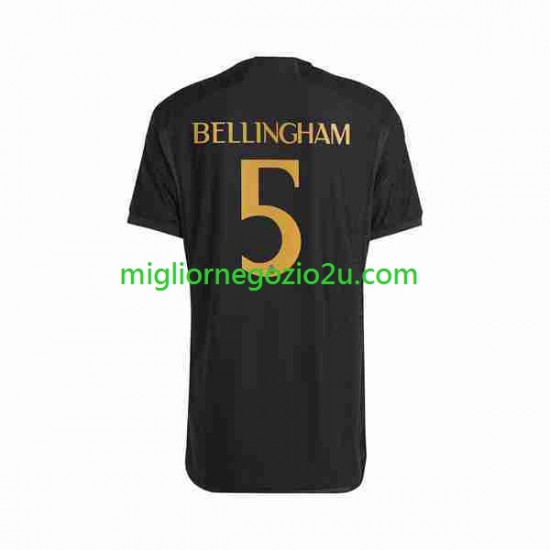 Maglia Real Madrid Jude Bellingham 5 Uomo Terza Divisa 2023-2024 Manica Corta