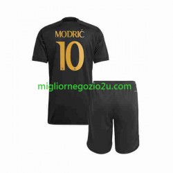 Maglia Real Madrid Modrić Luka 10 Bambino Terza Divisa 2023-2024 Manica Corta