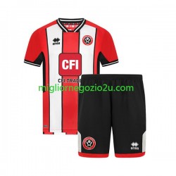 Maglia Sheffield United Bambino Casa Divisa 2023-2024 Manica Corta