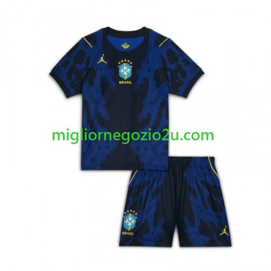Maglia Brasile Bambino Trasferta Divisa Mondiali 2026 Manica Corta