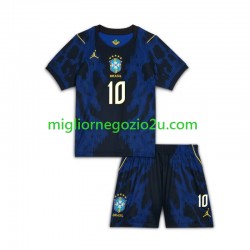 Maglia Brasile Vinicius Junior 10 Bambino Trasferta Divisa Mondiali 2026 Manica Corta