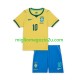 Maglia Brasile Vinicius Junior 10 Bambino Casa Divisa Mondiali 2026 Manica Corta