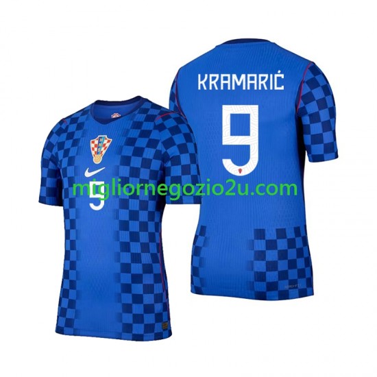 Maglia Croazia Andrej Kramaric 9 Uomo Trasferta Divisa Mondiali 2026 Manica Corta