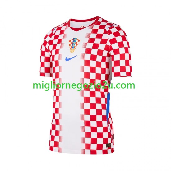 Maglia Croazia Uomo Casa Divisa Mondiali 2026 Manica Corta