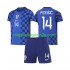 Maglia Croazia Ivan Perisic 14 Bambino Trasferta Divisa Mondiali 2026 Manica Corta