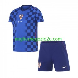 Maglia Croazia Bambino Trasferta Divisa Mondiali 2026 Manica Corta