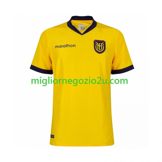 Maglia Ecuador Uomo Casa Divisa Mondiali 2026 Manica Corta