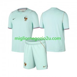 Maglia Francia Bambino Trasferta Divisa Mondiali 2026 Manica Corta