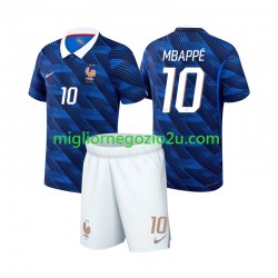 Maglia Francia Mbappé Kylian 10 Bambino Casa Divisa Mondiali 2026 Manica Corta