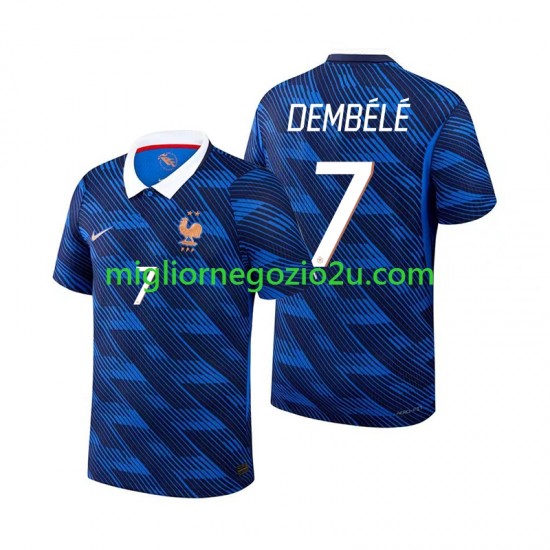 Maglia Francia Ousmane Dembele 7 Uomo Casa Divisa Mondiali 2026 Manica Corta