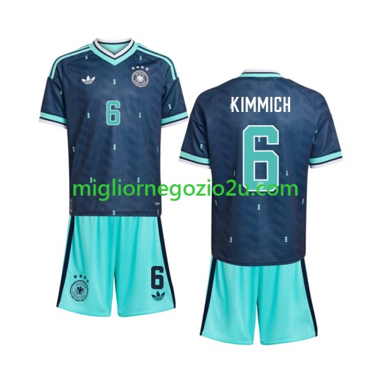 Maglia Germania Joshua Kimmich 6 Bambino Trasferta Divisa Mondiali 2026 Manica Corta