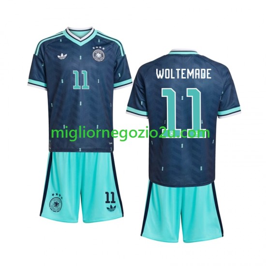 Maglia Germania Nick Woltemade 11 Bambino Trasferta Divisa Mondiali 2026 Manica Corta