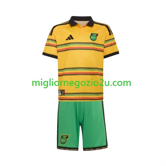 Maglia Giamaica Bambino Casa Divisa Mondiali 2026 Manica Corta