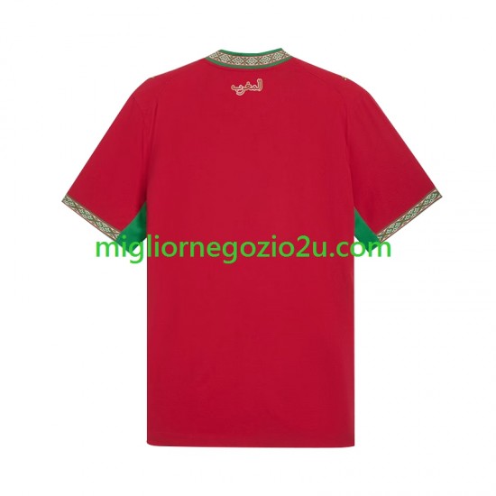 Maglia Marocco Uomo Casa Divisa Mondiali 2026 Manica Corta