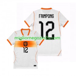 Maglia Paesi Bassi Jeremie Frimpong 12 Uomo Trasferta Divisa Mondiali 2026 Manica Corta
