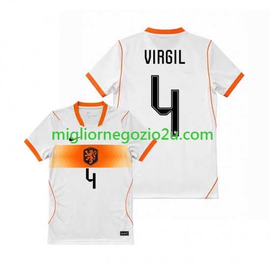 Maglia Paesi Bassi Virgil van Dijk 4 Uomo Trasferta Divisa Mondiali 2026 Manica Corta