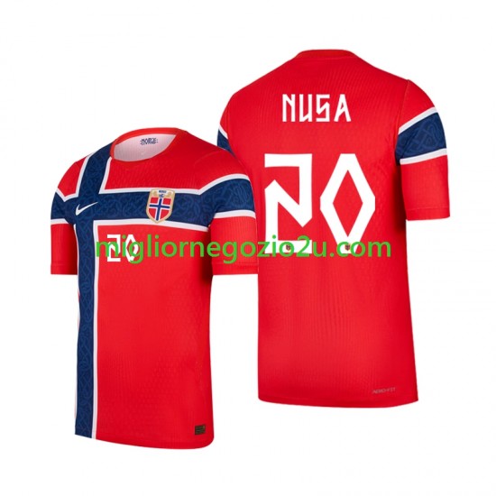Maglia Norvegia Antonio Nusa 20 Uomo Casa Divisa Mondiali 2026 Manica Corta