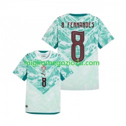 Maglia Portogallo Bruno Fernandes 8 Uomo Trasferta Divisa Mondiali 2026 Manica Corta