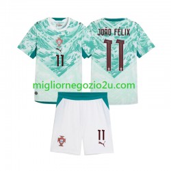 Maglia Portogallo Joao Felix 11 Bambino Trasferta Divisa 2026 2027 Manica Corta