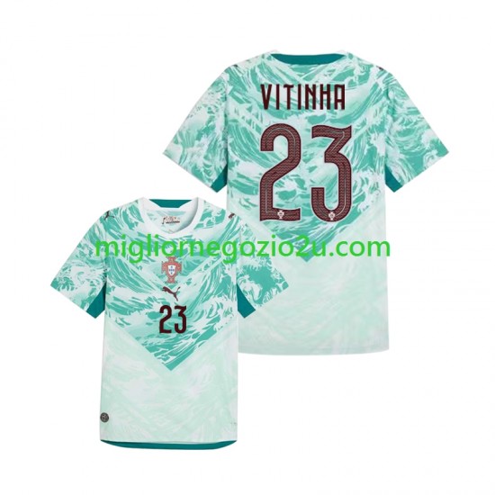 Maglia Portogallo Vitinha 23 Uomo Trasferta Divisa Mondiali 2026 Manica Corta