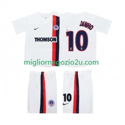 Maglia AC Milan RONALDINHO 10 2003 Retro Bambino Trasferta Divisa 2002 Manica Corta