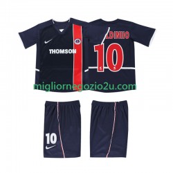 Maglia AC Milan RONALDINHO 10 2003 Retro Bambino Casa Divisa 2002 Manica Corta