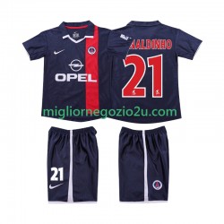 Maglia AC Milan RONALDINHO 21 2001 Retro Bambino Casa Divisa 2002 Manica Corta