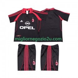 Maglia AC Milan 2000 2001 Retro Bambino Terza Divisa Manica Corta