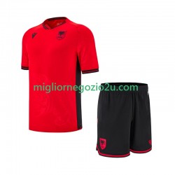 Maglia Albania Bambino Casa Divisa 2025-2026 Manica Corta